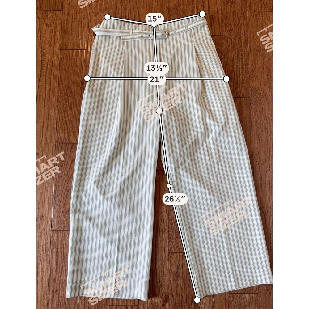 Anthropologie English Factory green striped trouser and tank set size XL - Picture 7 of 13